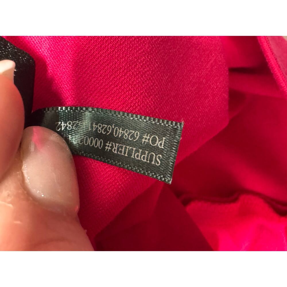 Lauren Ralph Lauren A-Line Dress Womens 6 Hot Pink Stretch Pleated Wide Strap - Picture 10 of 13